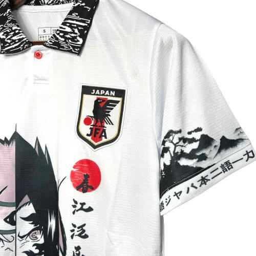 Camisa Japão Anine Naruto Sasuke – 24/25 - Torcedor Masculino - Branco com detalhes em Preto