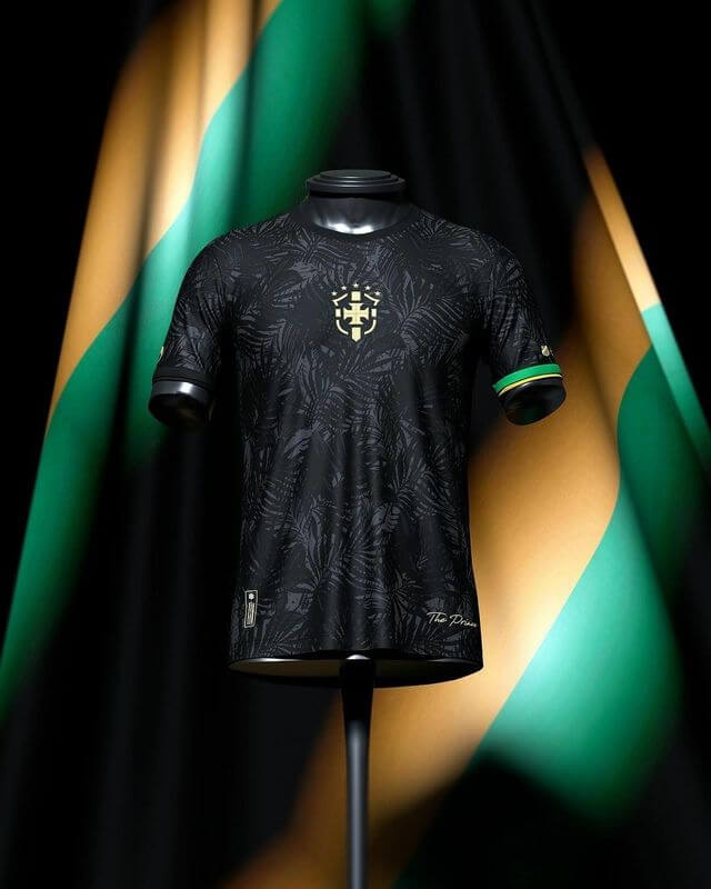 Camisa “The Prince” Neymar Jr 10 - Preta e Dourado - Comma Football - 2023/2024