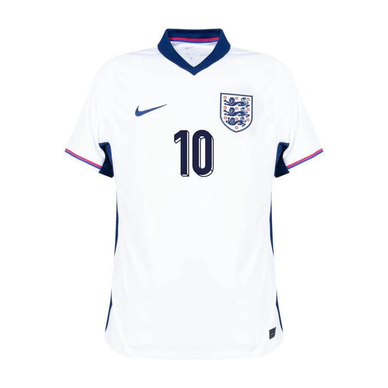 Camisa Seleção Inglaterra Home 24/25 - Bellingham 10 Torcedor Masculina - Branco