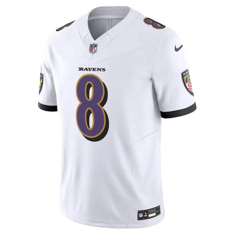 Camisa NFL Baltimore Ravens Lamar Jackson 8 - Limited Jersey - Branca