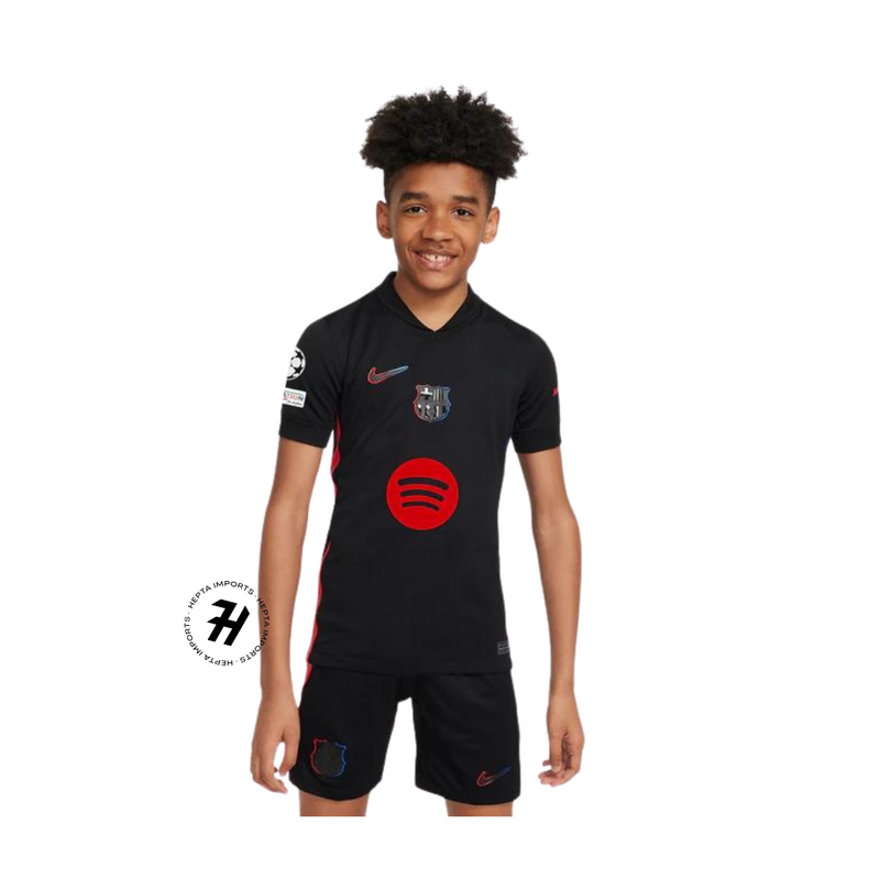 Kit Barcelona II – 2024/25 Infantil - Com patch Champions League