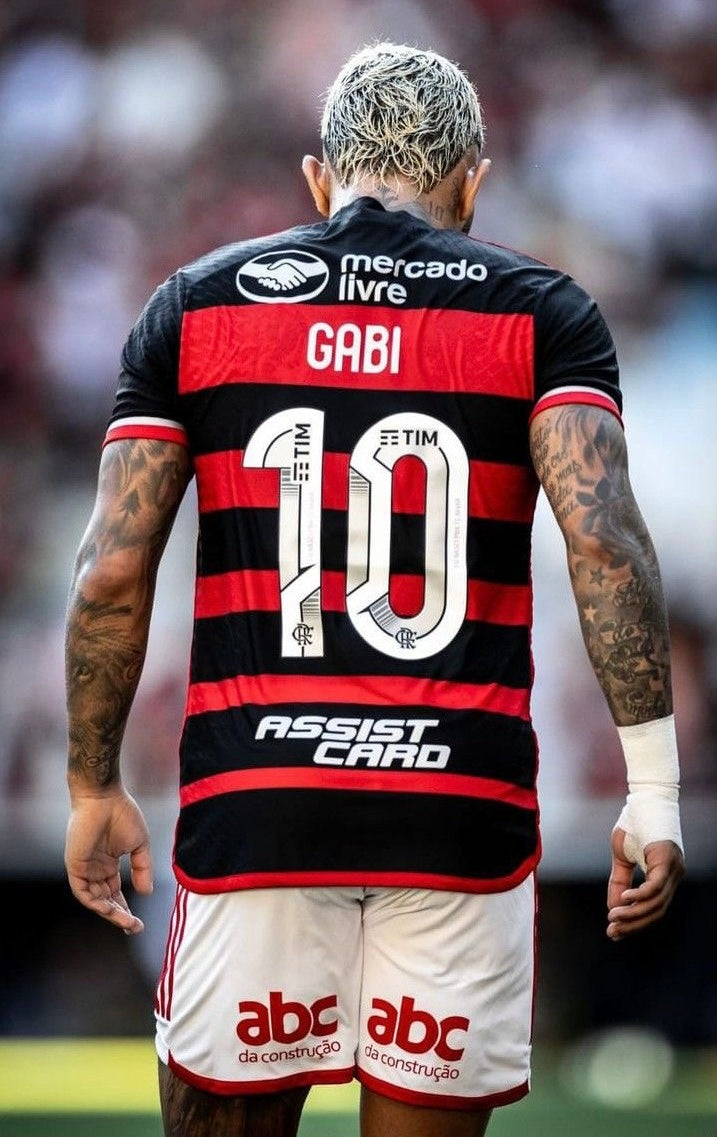 Camisa Flamengo Home 2024/25 - Jogador - Masculina - Com Patrocinadores - Gabi 10#