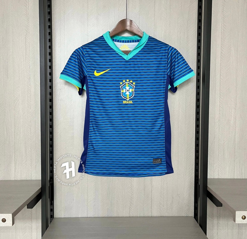 Camisa Feminina Brasil Nike 24/25 - Azul Baby Look