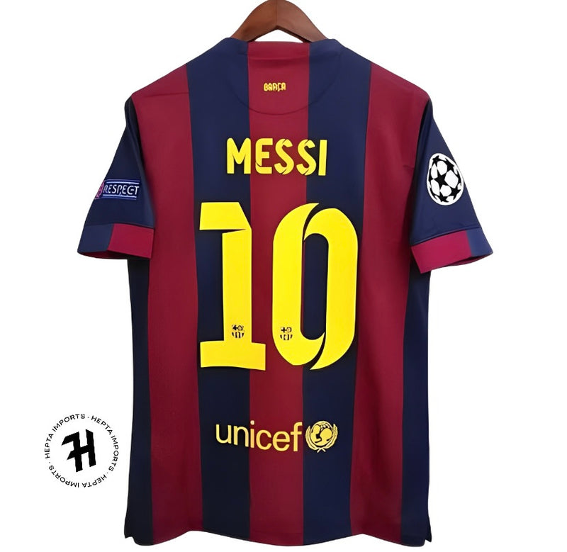 Camisa Barcelona - Retrô 2014/15 - MESSI #10 - Vermelha - Personalizada