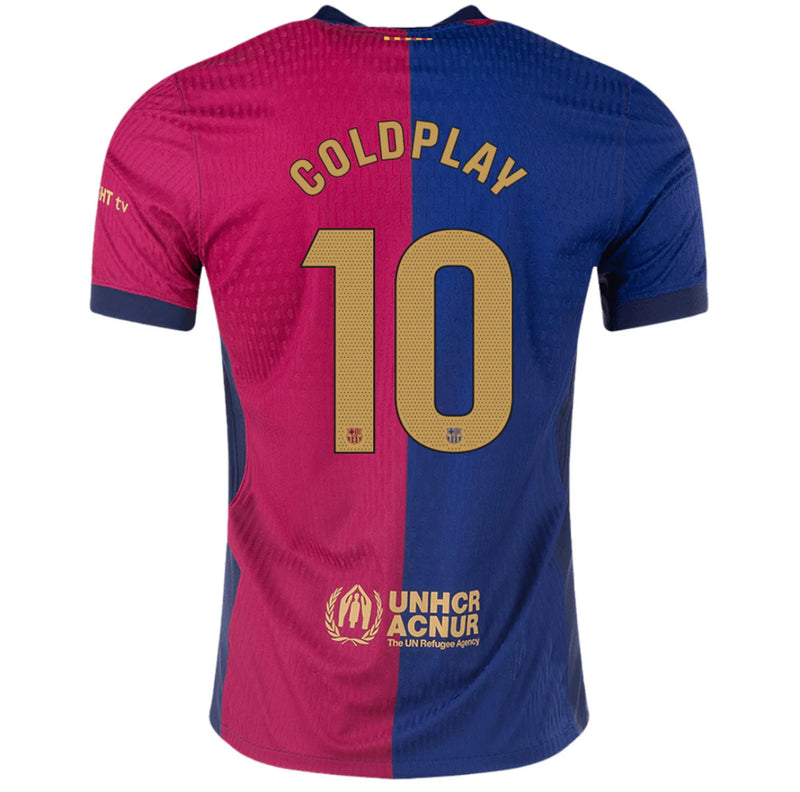 Camisa Barcelona Edição Especial Coldplay 24/25 Vermelha E Azul Masculina