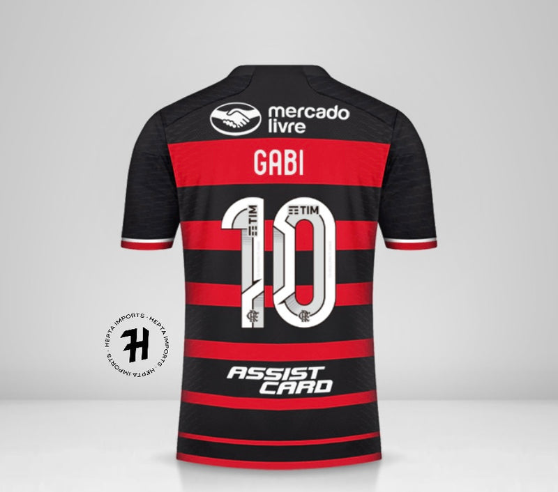 Camisa Flamengo Home 2024/25 - Jogador - Masculina - Com Patrocinadores - Gabi 10#