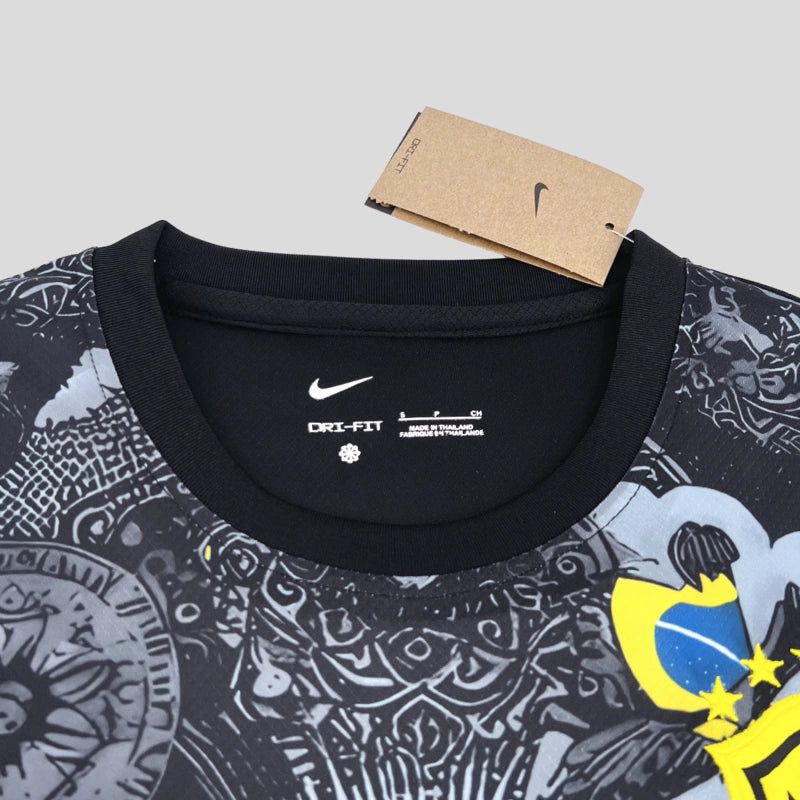 Camisa Brasil Edição Cristo Redentor Nike 2024/25 Torcedor Preta