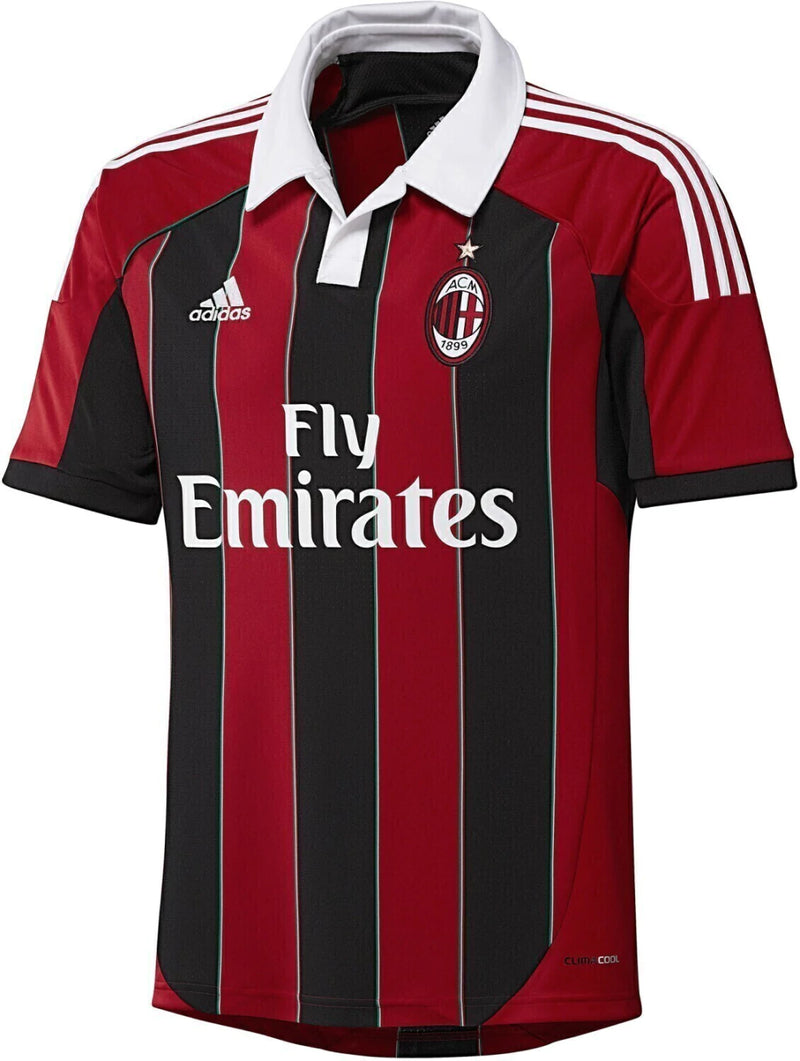 Camisa Retro AC Milan I 12/13 Adidas Masculina - Vermelho