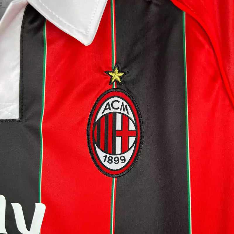 Camisa Retro AC Milan I 12/13 Adidas Masculina - Vermelho