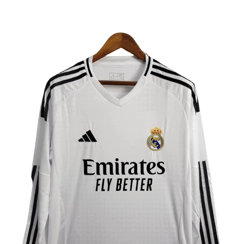 Real Madrid Home 24/25 - Manga Longa - Lançamento