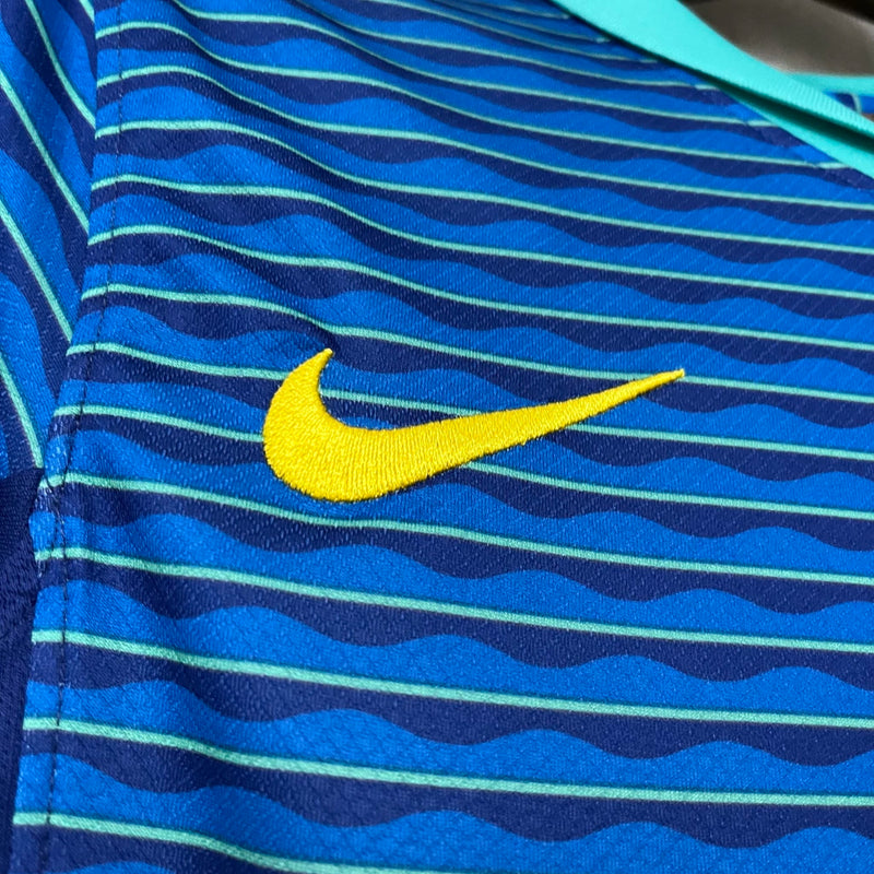 Camisa Feminina Brasil Nike 24/25 - Azul Baby Look