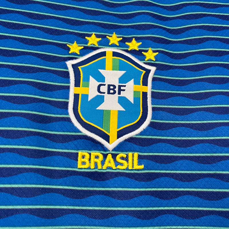 Camisa Feminina Brasil Nike 24/25 - Azul Baby Look