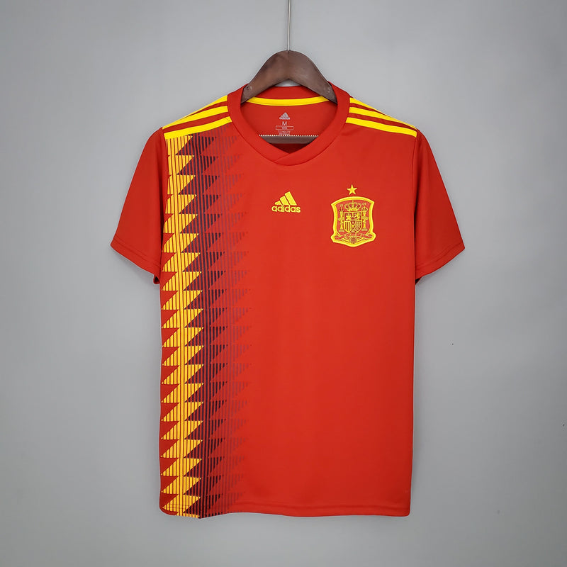 Camisa Espanha Home (1) 2018 Adidas Retrô Masculina