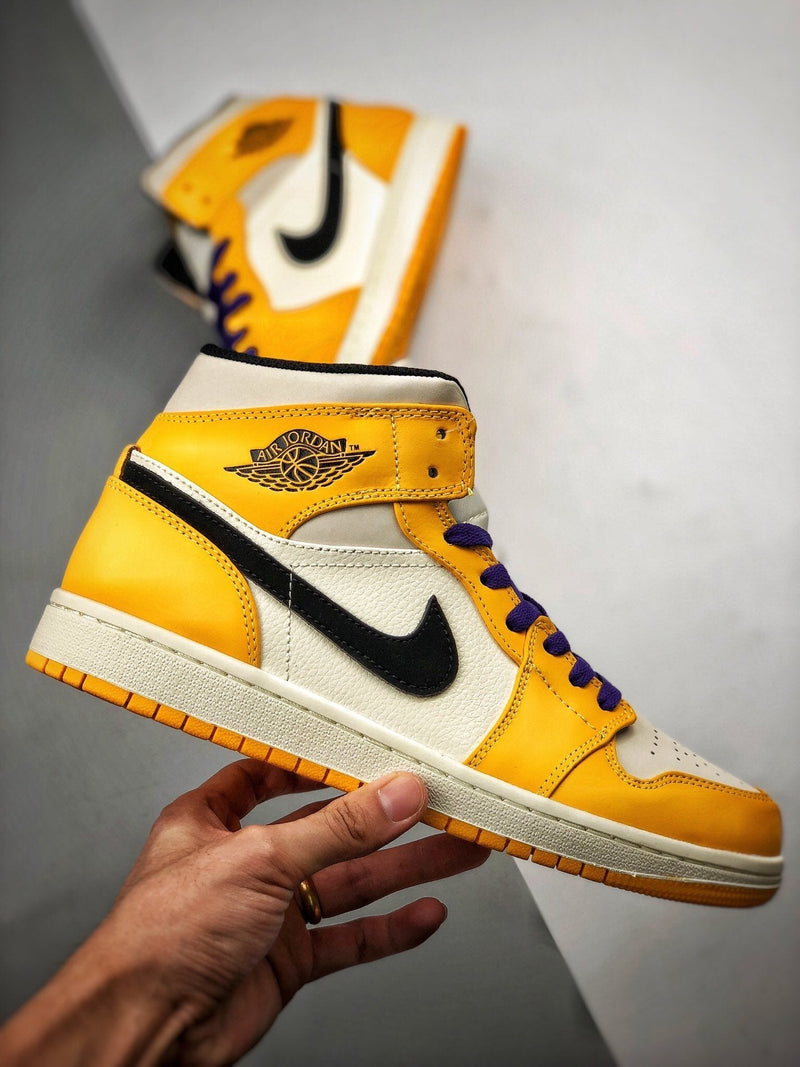 Tênis Nike Air Jordan 1 Mid SE "Lakers" - Rei da Pelada