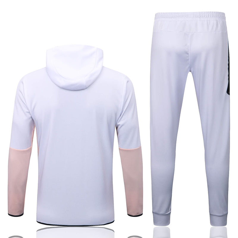 Conjunto Nike Sportswear Tech Fleece - Agasalho e Calça - Branco e Rosa