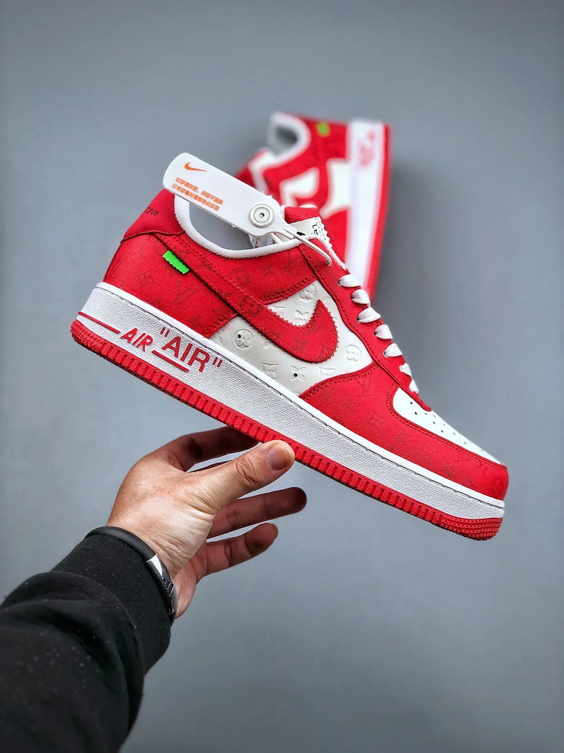 Tênis Nike Air Force 1 Low x "Louis Vuitton" Red - Rei da Pelada