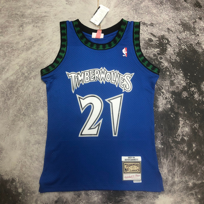 Regata Minnesota Timberwolves Mitchell & Ness Away 03/04 - Rei da Pelada