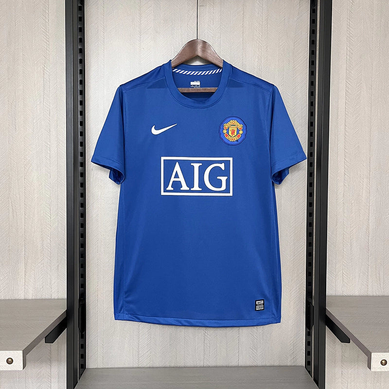 Camisa Retrô Manchester United II 2007/2008 - Torcedor Masculina Azul