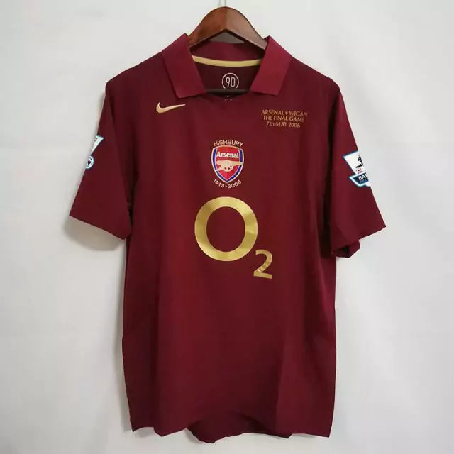 Camisa Arsenal Retrô II Away 05/06 Vinho - HENRY 14