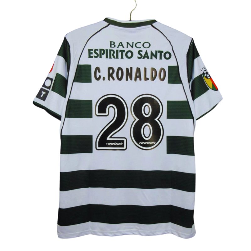 Camisa  Sporting Portugal 2001-03 - Ronaldo 28 - Retrô