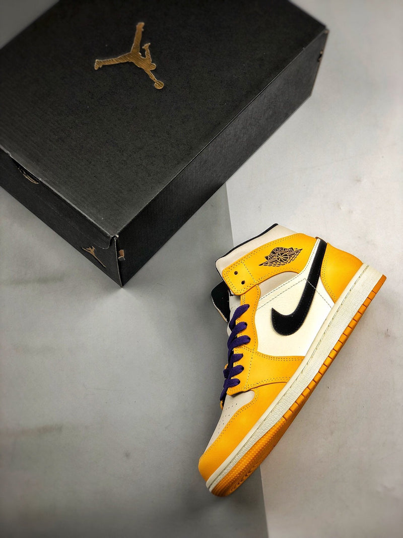 Tênis Nike Air Jordan 1 Mid SE "Lakers" - Rei da Pelada