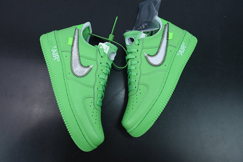 Tênis Nike Air Force Low x Off-White 'Light Green Spark Brooklyn' - Rei da Pelada