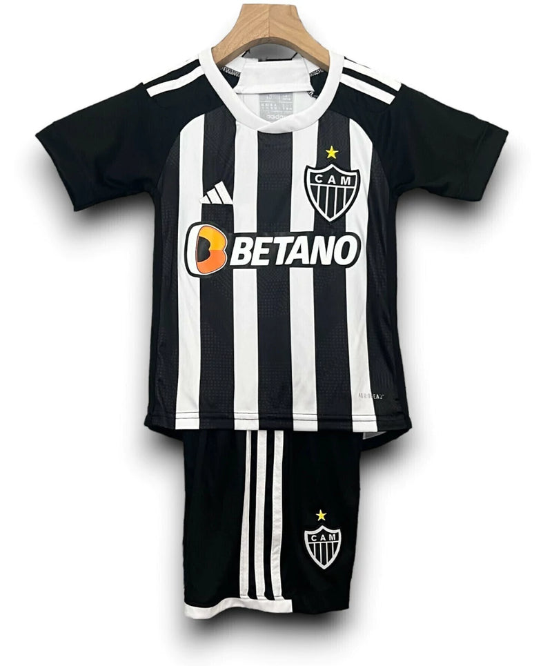 Kit Infatil Atlético Mineiro Home 24/25 - Preto e branco