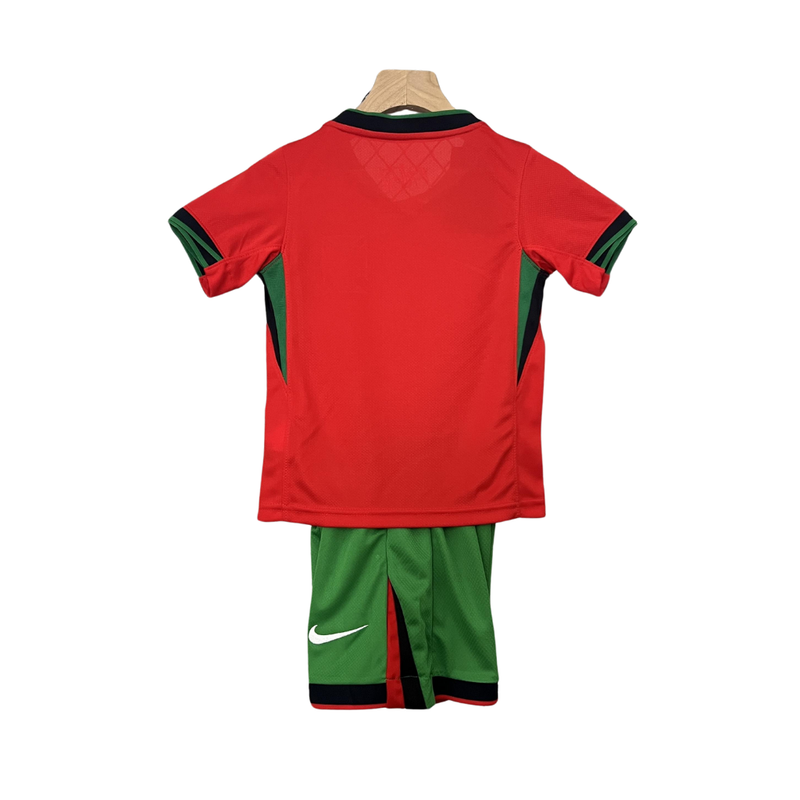 Kit Infantil Seleção Portugal Home 24/25 - Torcedor - Vermelho