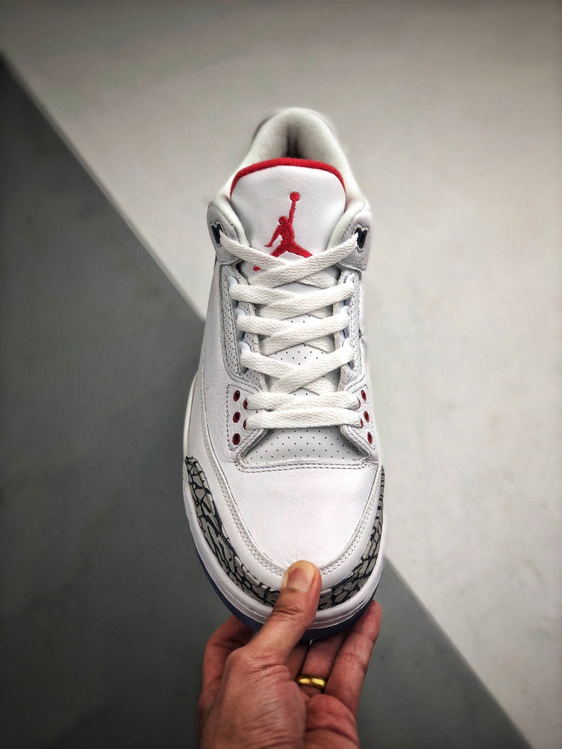 Tênis Nike Air Jordan 3 Retro "Free Throw Line White Cement" - Rei da Pelada