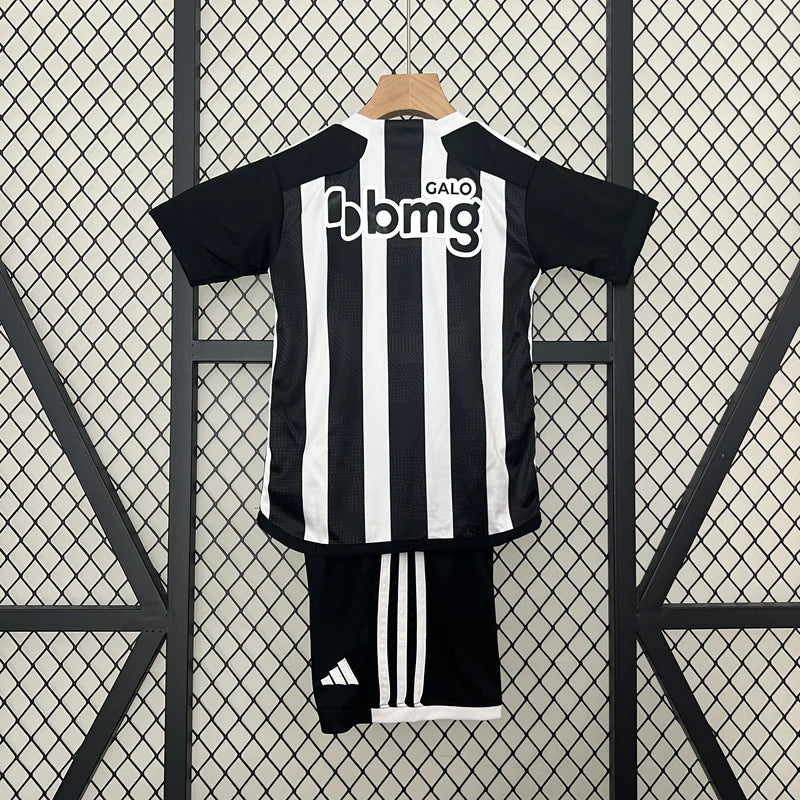 Kit Infatil Atlético Mineiro Home 24/25 - Preto e branco