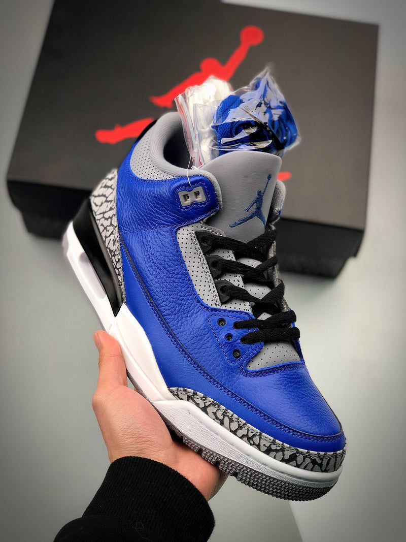 Tênis Nike Air Jordan 3 Retro "Blue Cement" - Rei da Pelada